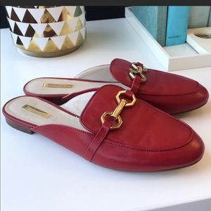 Size 12 Louise et Cie Finay Loafer Mules Lee Rouge